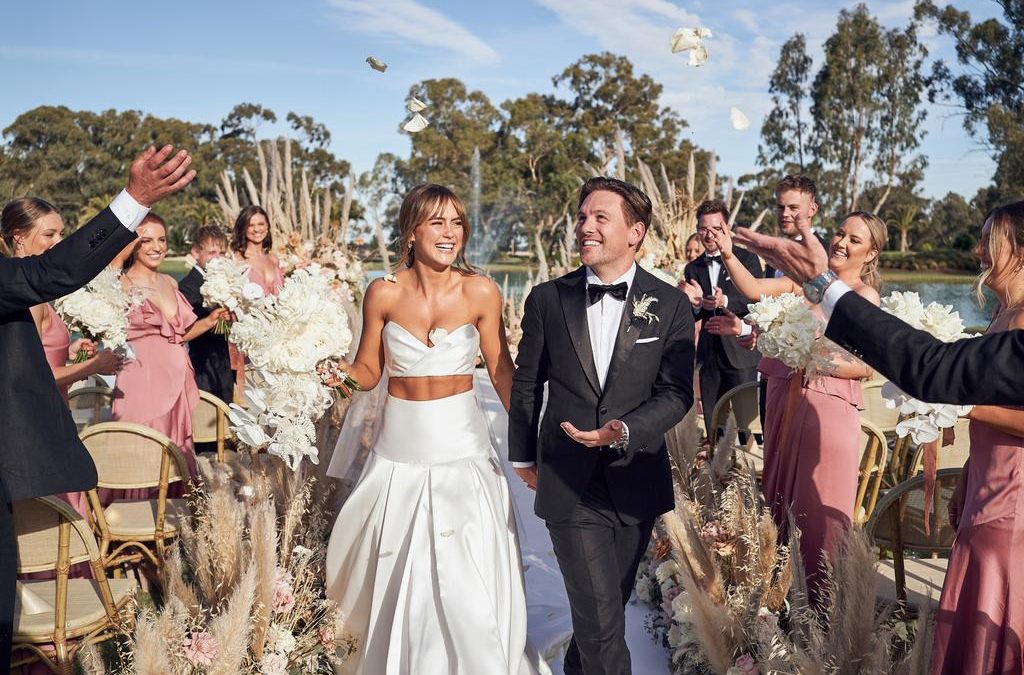 Steph Claire Smith and Josh Miller’s Murray River Wedding